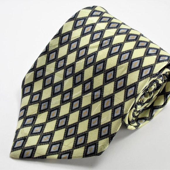 Brioni Checkered Multicolor Mens 100% Silk Necktie - Picture 1 of 10
